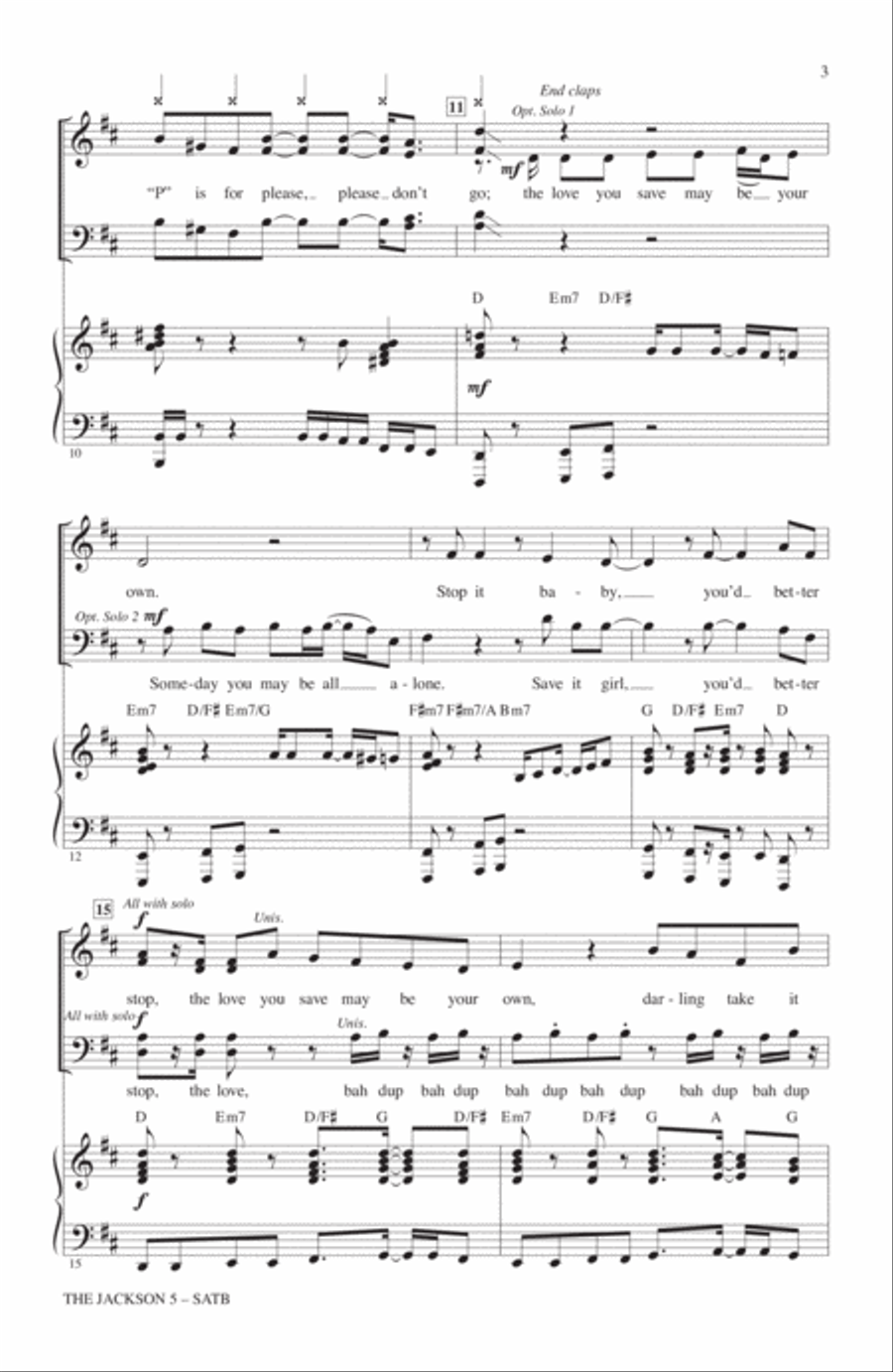The Jackson 5 (from Motown the Musical) 4-Part scores gallery preview page 2
