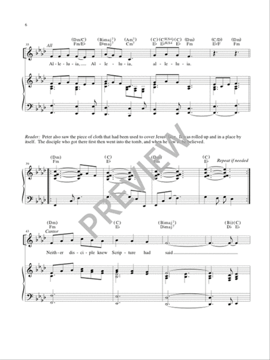 Easter Gospels - F minor edition Flute scores gallery preview page 5