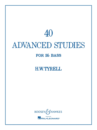 Book cover for 40 Advanced Studies for Bb Bass/Tuba (B.C.)