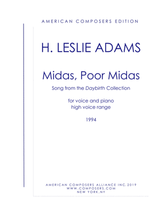 [Adams] Midas, Poor Midas (from Daybirth)