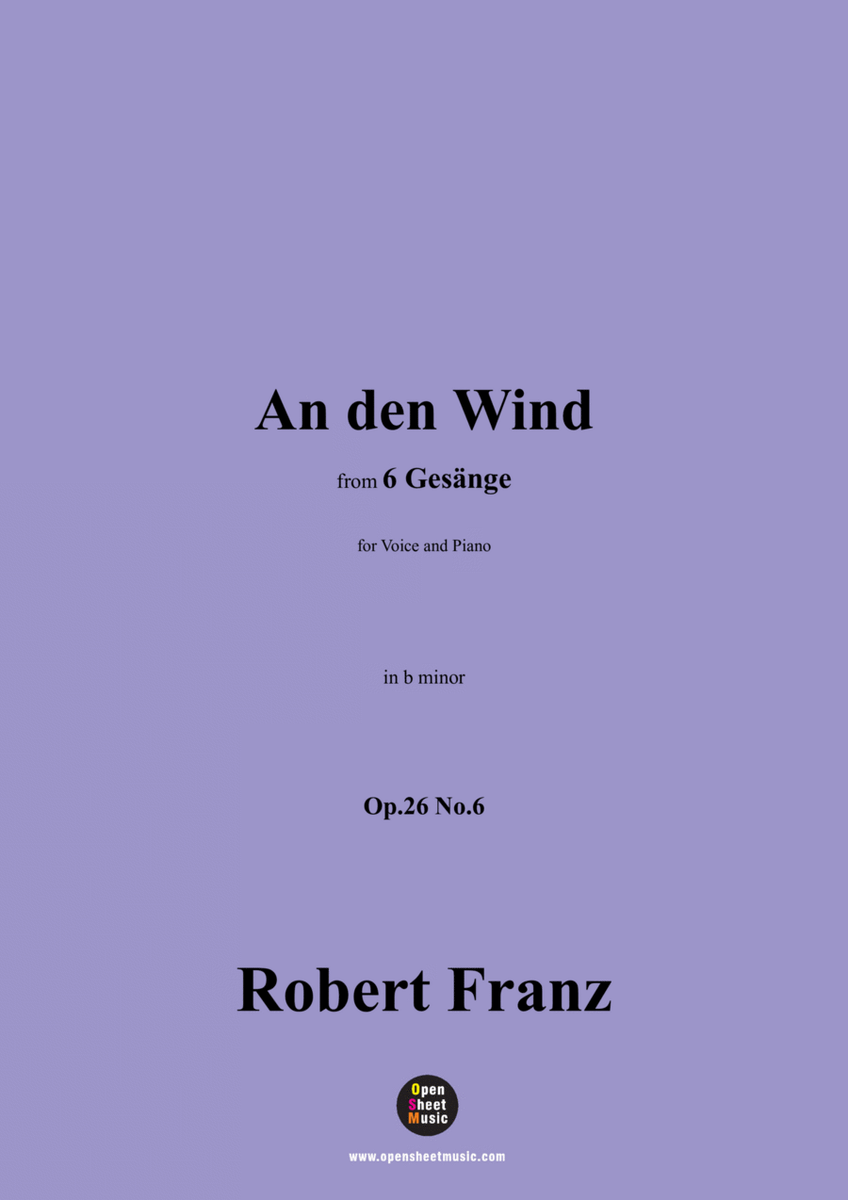 R. Franz-An den Wind,in b minor,Op.26 No.6