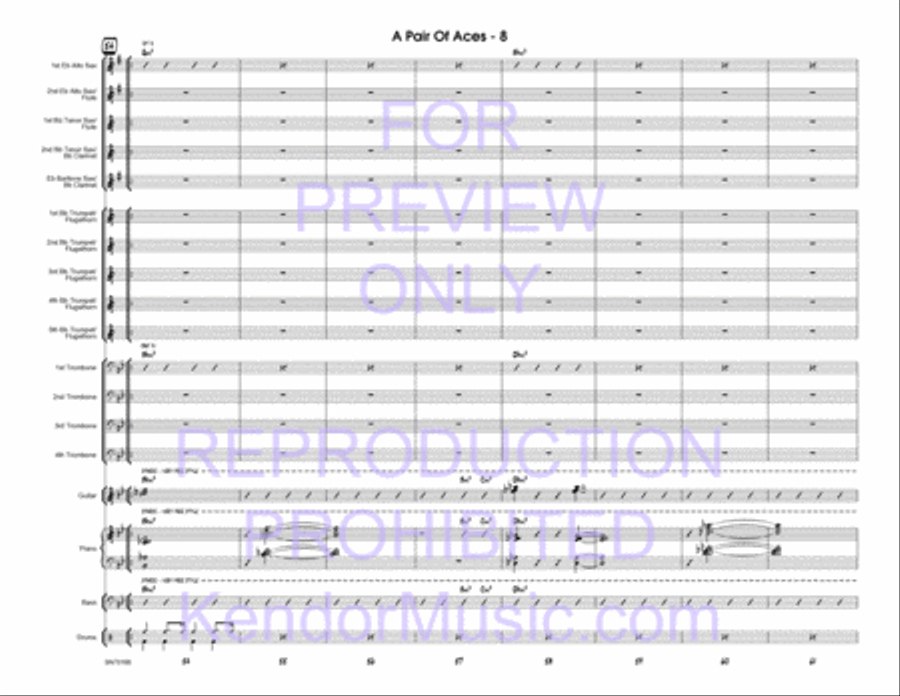 Pair Of Aces, A (Full Score) Jazz Ensemble scores gallery preview page 9