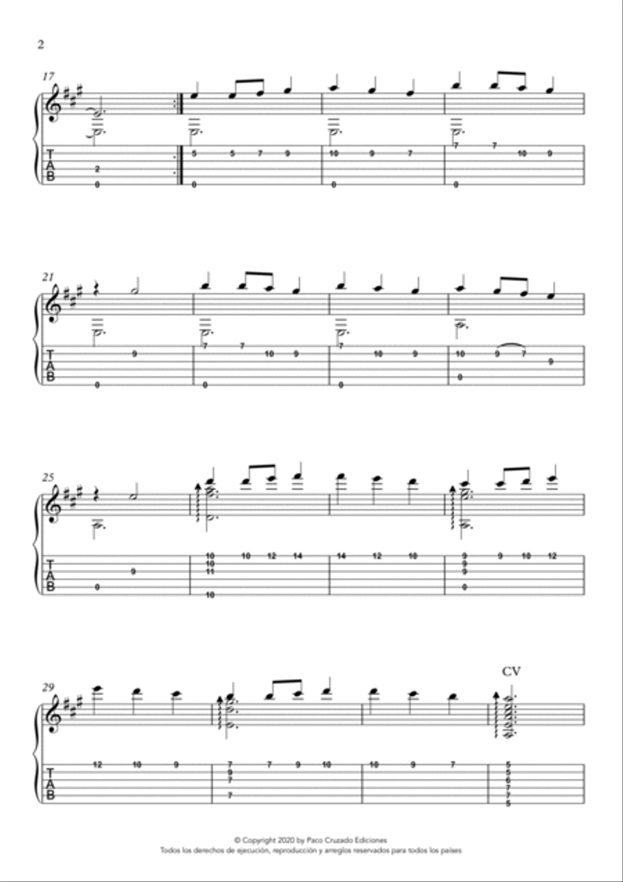 Panaderos Calañeses Panaderos Calañeses Guitar Tablature scores gallery preview page 4