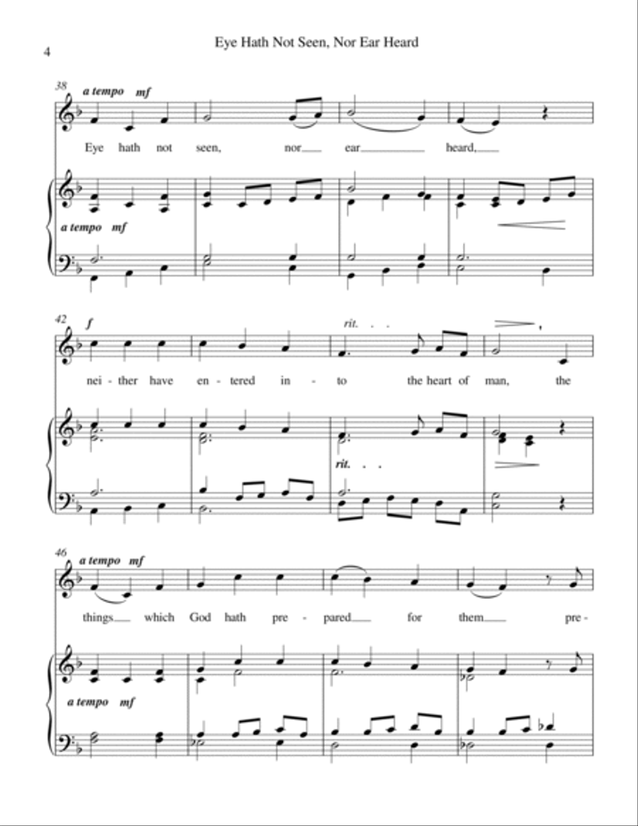 Eye Hath Not Seen, Nor Ear Heard (medium voice) Medium Voice scores gallery preview page 5