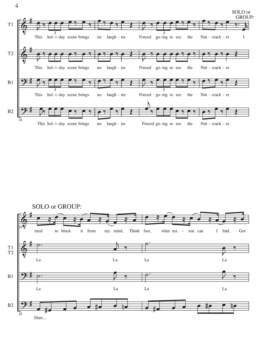 Nutcracker (as performed by Straight No Chaser) - TTBB TTBB scores gallery preview page 5