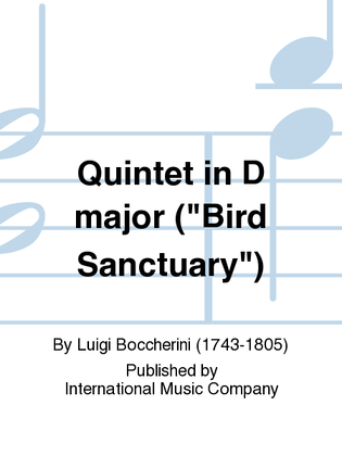 Book cover for Quintet In D Major (Bird Sanctuary) (With 2 Cellos)