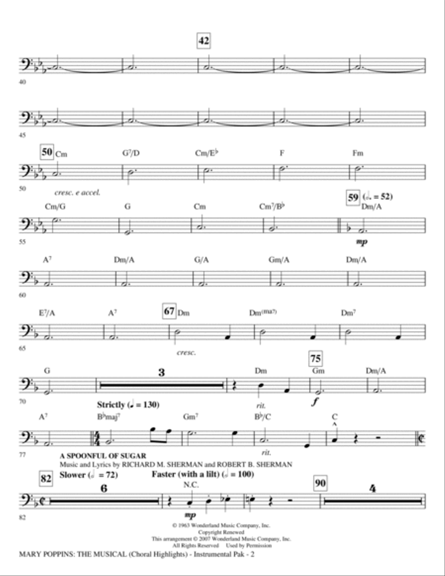 Mary Poppins: The Musical - Bass Choir scores gallery preview page 2