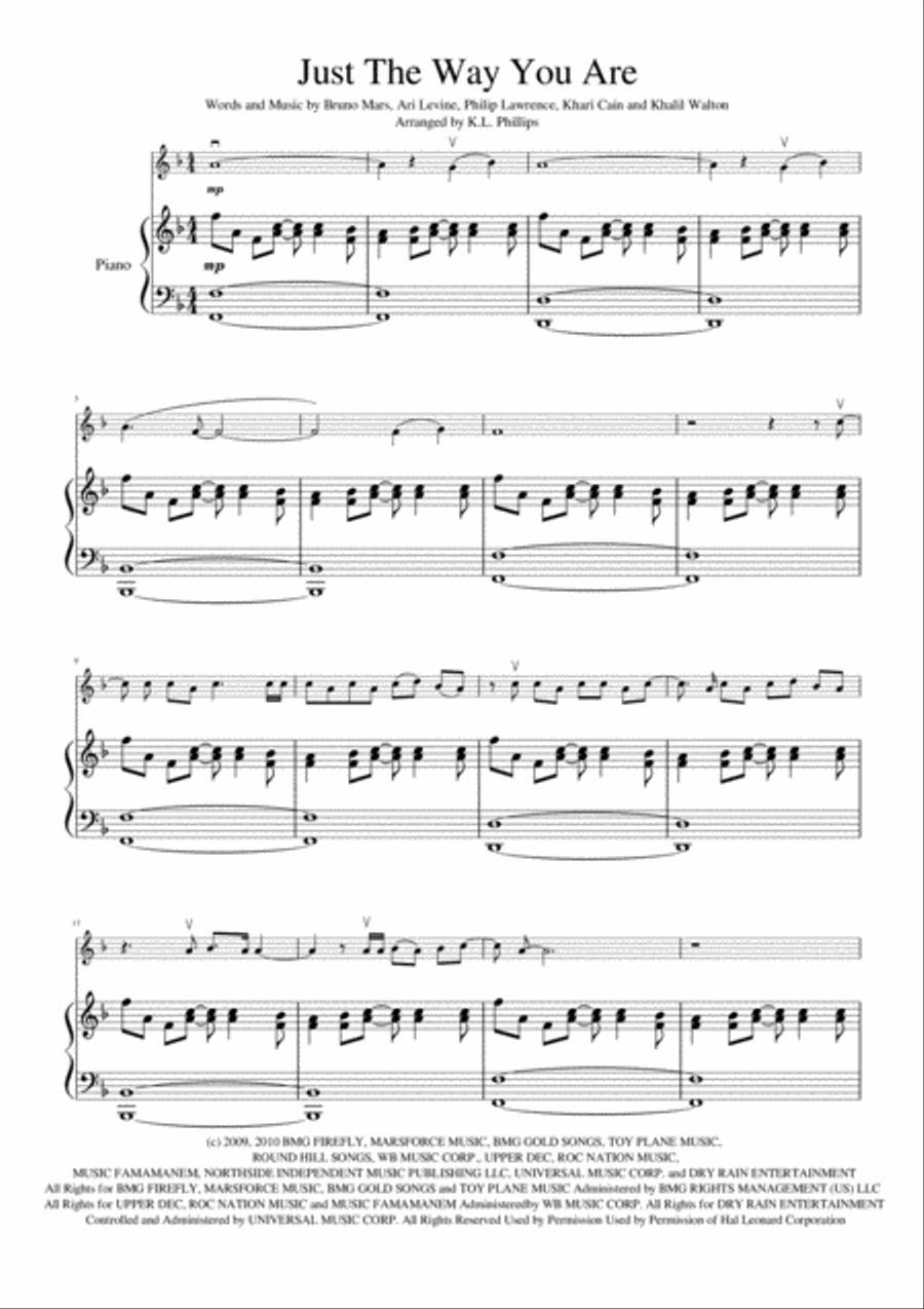 Just The Way You Are Violin Solo scores gallery preview page 2