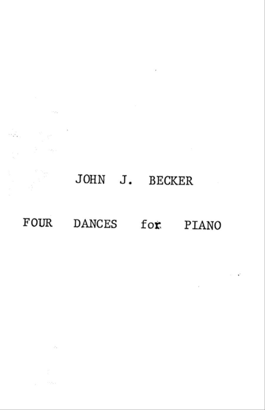 [Becker] Four Modern Dances Piano Solo scores gallery preview page 3