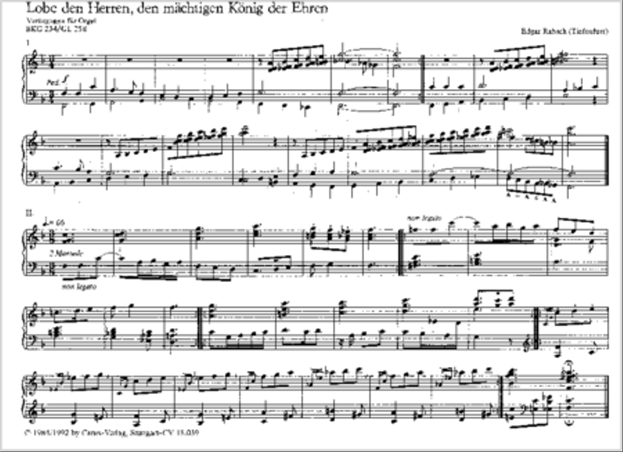 Lobe den Herren, den mächtigen Lobe den Herren, den mächtigen Organ scores gallery preview page 12