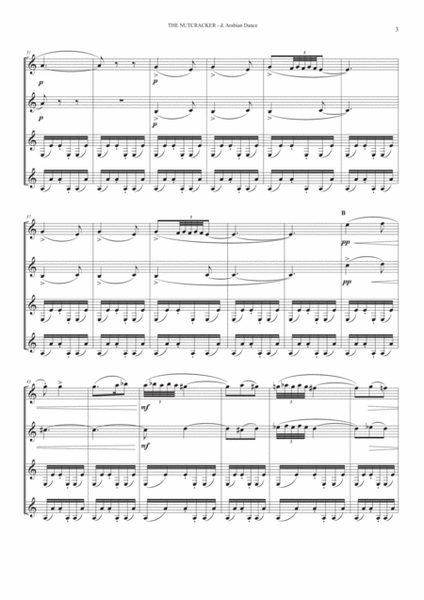 "Arabian Dance" from Nutcracker Suite for Clarinet Quartet image number null