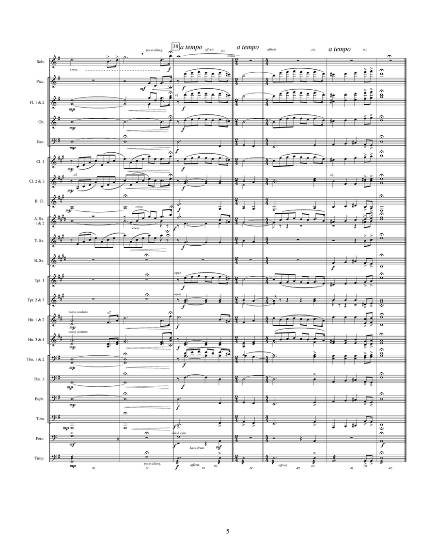 Nessun Dorma (from Turandot) - for concert band Concert Band scores gallery preview page 5