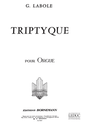 Book cover for Triptyque (organ)