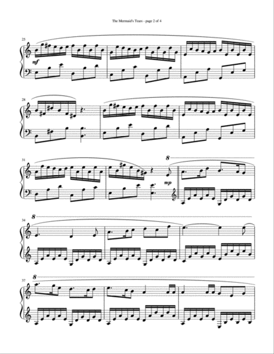 The Mermaid's Tears Piano Solo scores gallery preview page 2