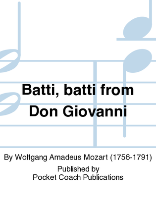 Book cover for Batti, batti from Don Giovanni