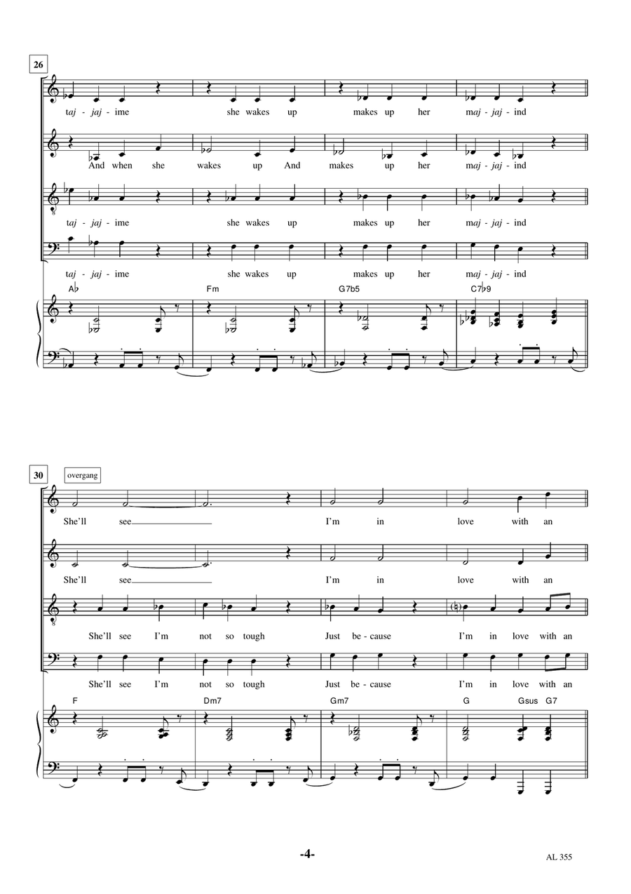 Uptown Girl 4-Part scores gallery preview page 4