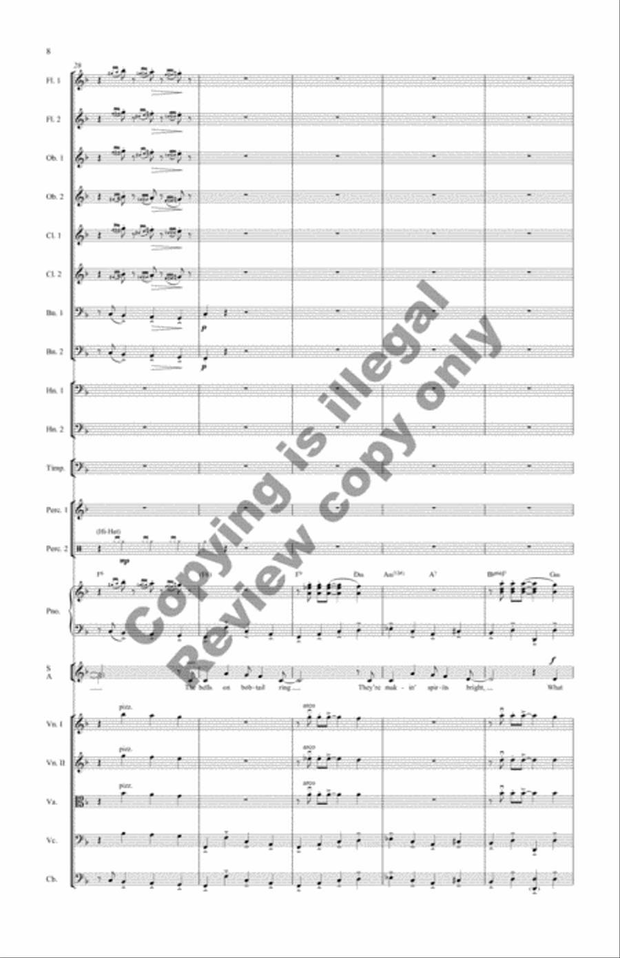 Jingle Bell Swing! (Additional Full Score) Choir scores gallery preview page 7