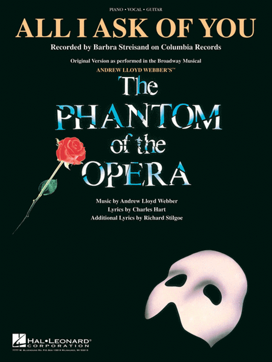 All I Ask of You (from The Phantom of the Opera) Piano, Vocal, Guitar scores gallery preview page 1