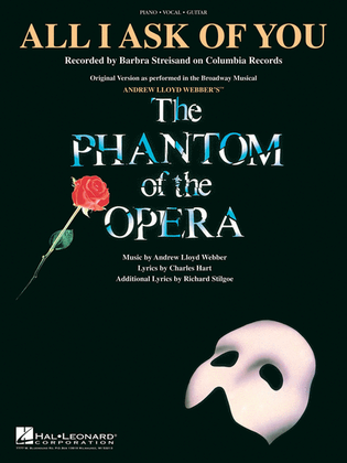 Book cover for All I Ask of You (from The Phantom of the Opera)