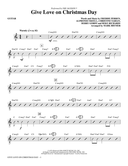 Give Love on Christmas Day (arr. Mark Brymer) - Guitar