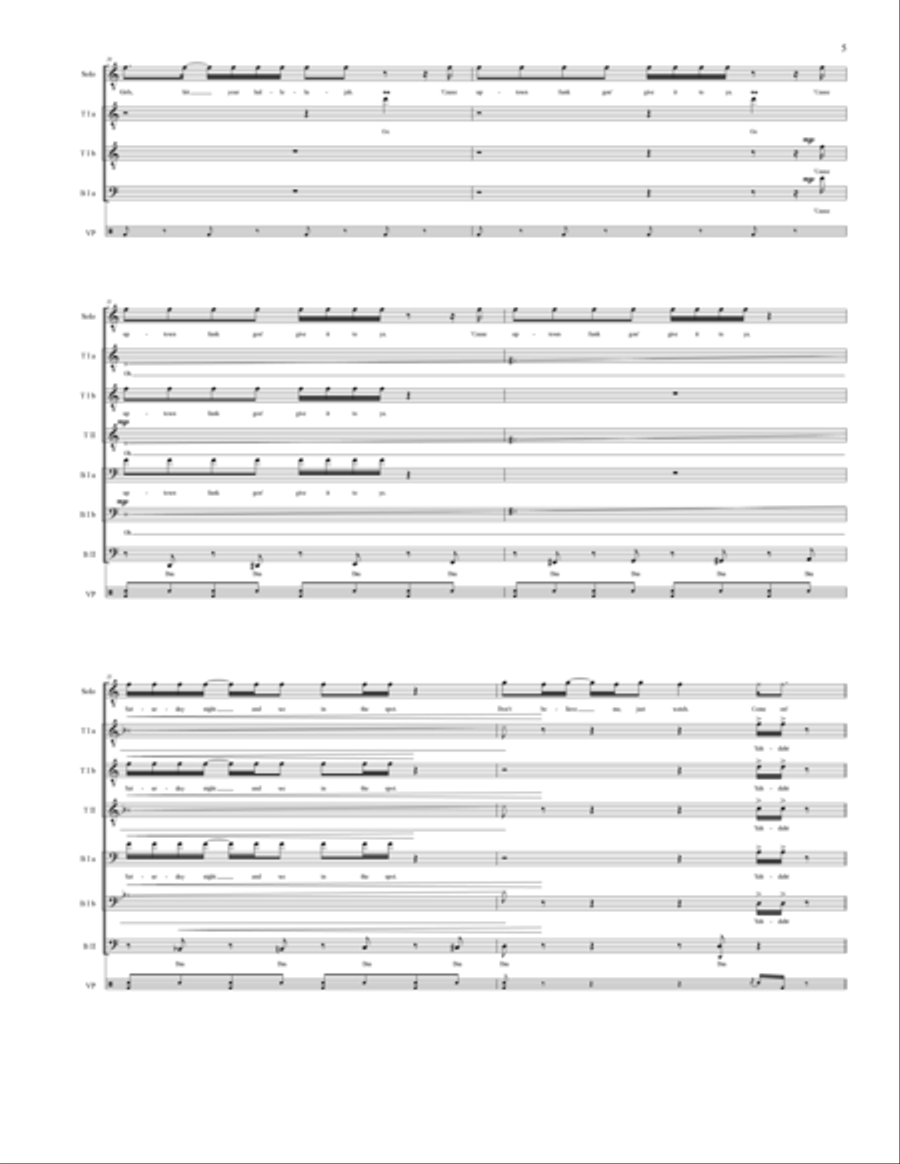 Uptown Funk TTBB scores gallery preview page 6