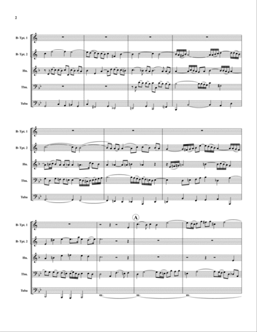Fantasia and Fuga Brass Quintet scores gallery preview page 2