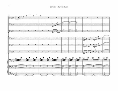 Karelia Suite Two Movements 6-part Trombone ensemble & Organ
