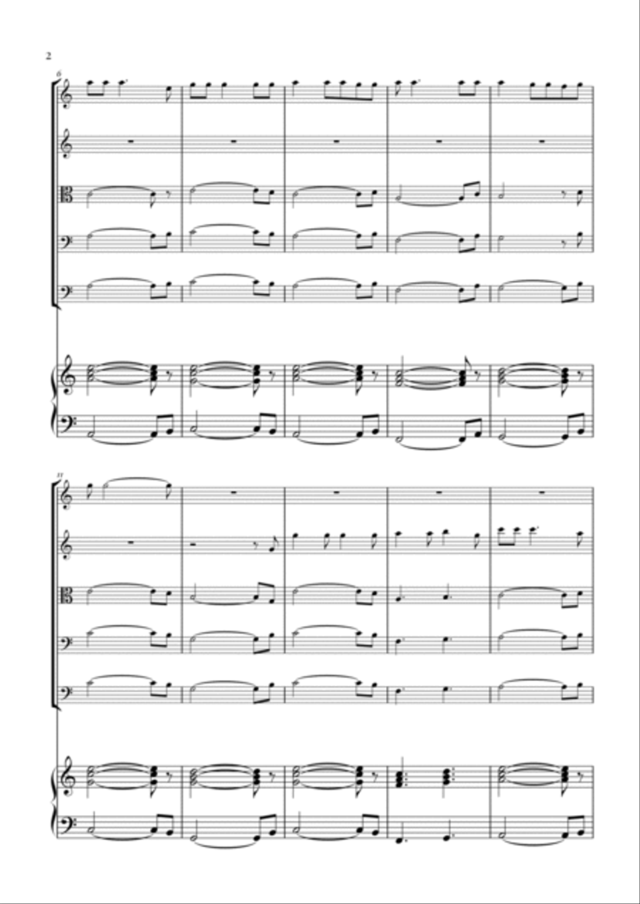 Hallelujah String Quintet scores gallery preview page 2
