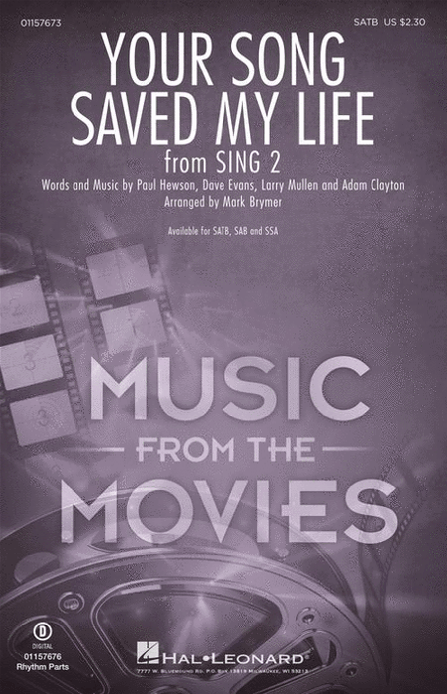 Your Song Saved My Life 4-Part scores gallery preview page 2