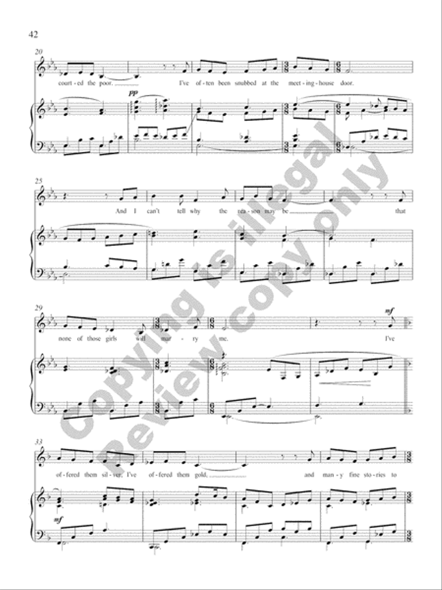 American Folk Set Low Voice scores gallery preview page 40