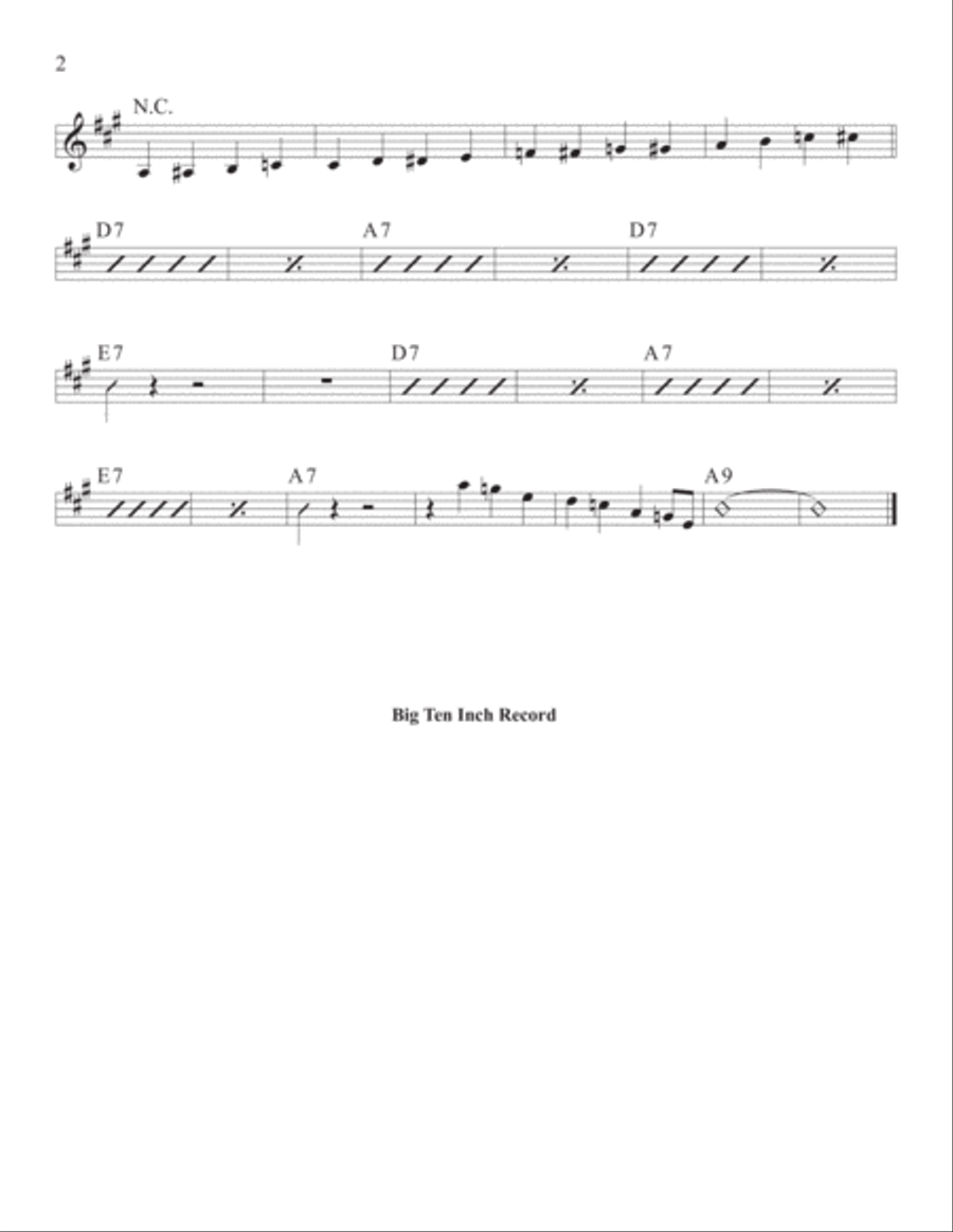 Big Ten Inch Record Big Ten Inch Record Piano, Vocal, Guitar scores gallery preview page 2