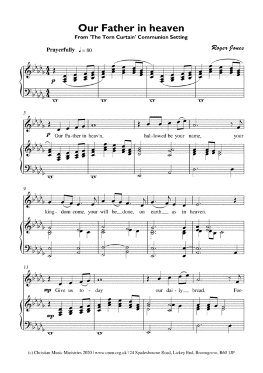 Our Father in Heaven (From The Torn Curtain Communion Setting) Unison Choir scores gallery preview page 2