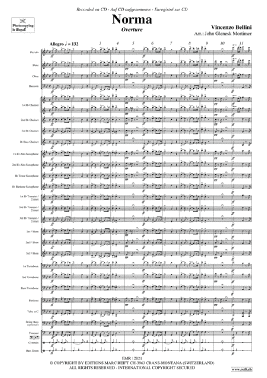 Norma Overture Concert Band scores gallery preview page 3