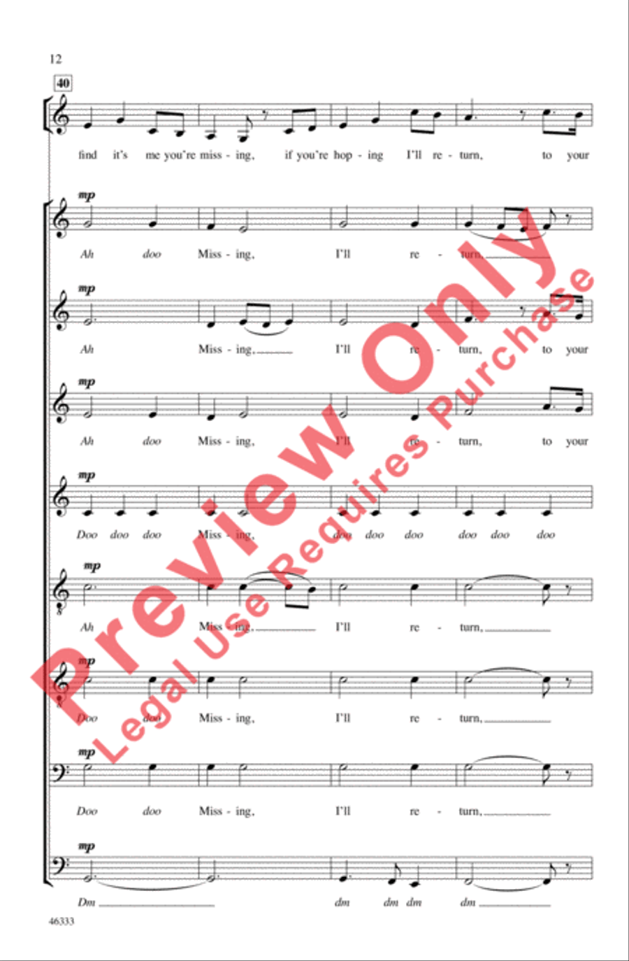 Homeward Bound 4-Part scores gallery preview page 12