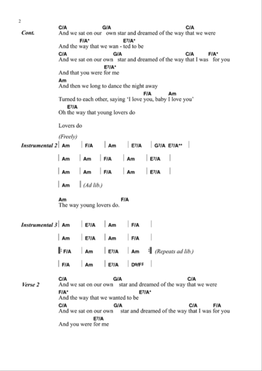 The Way Young Lovers Do Guitar scores gallery preview page 2