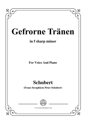 Book cover for Schubert-Gefrorne Tränen,from 'Winterreise',Op.89(D.911) No.3,in f sharp minor,for Voice&Piano