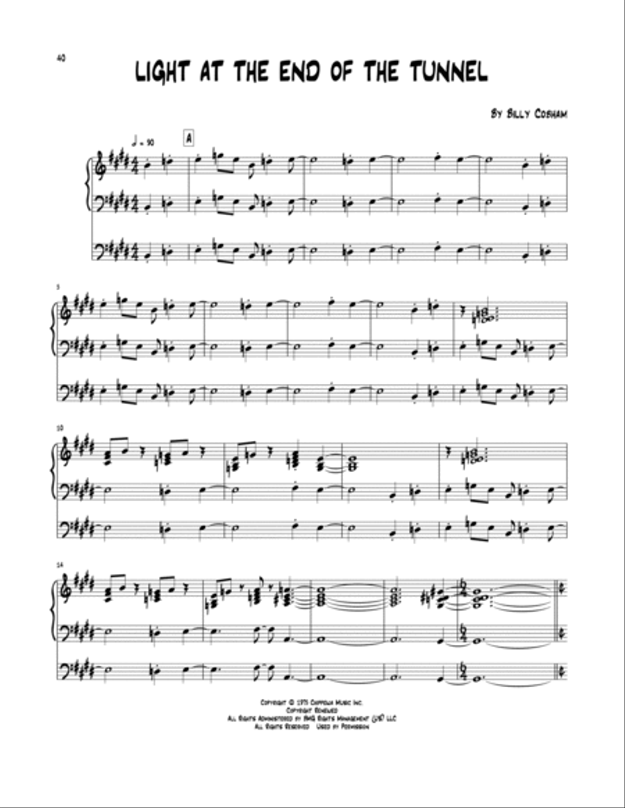 Light At The End Of The Tunnel Piano scores gallery preview page 1