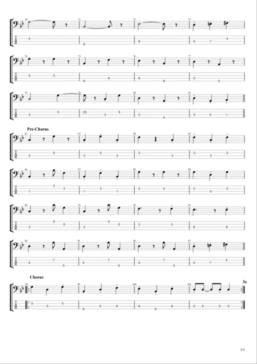 La Buena Vida La Buena Vida Guitar Tablature scores gallery preview page 3