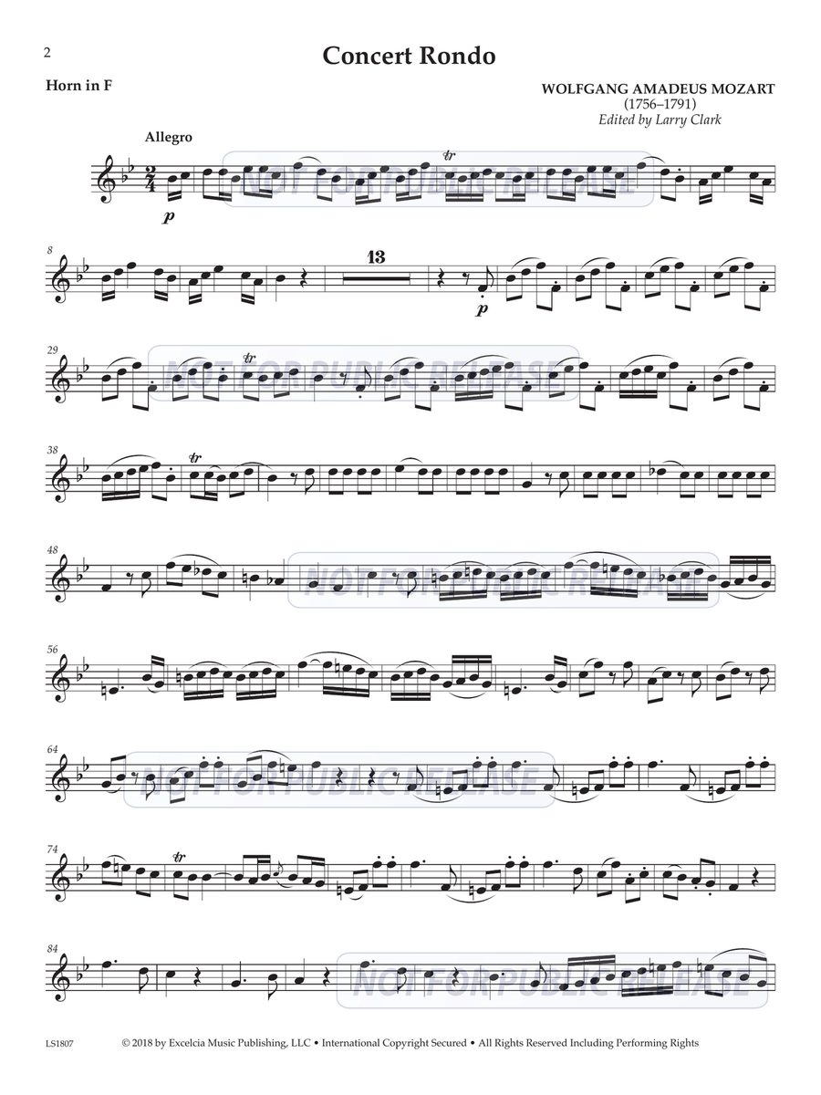 Concert Rondo Concert Rondo Horn scores gallery preview page 2
