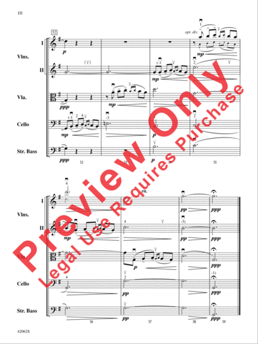 Nocturne (from String Quartet No. 2) String Quartet scores gallery preview page 11