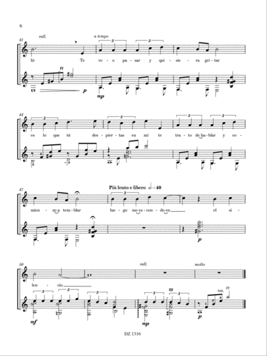 Mi silencio / Yo que no siento ya Classical Guitar scores gallery preview page 6