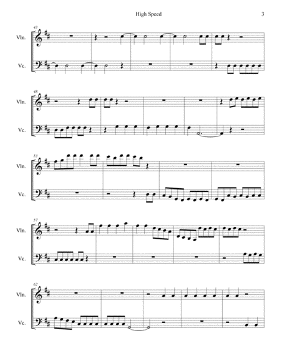 High Speed Piano Trio scores gallery preview page 3