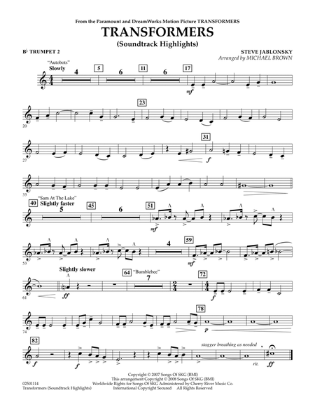 Transformers Soundtrack Highlights - Bb Trumpet 2
