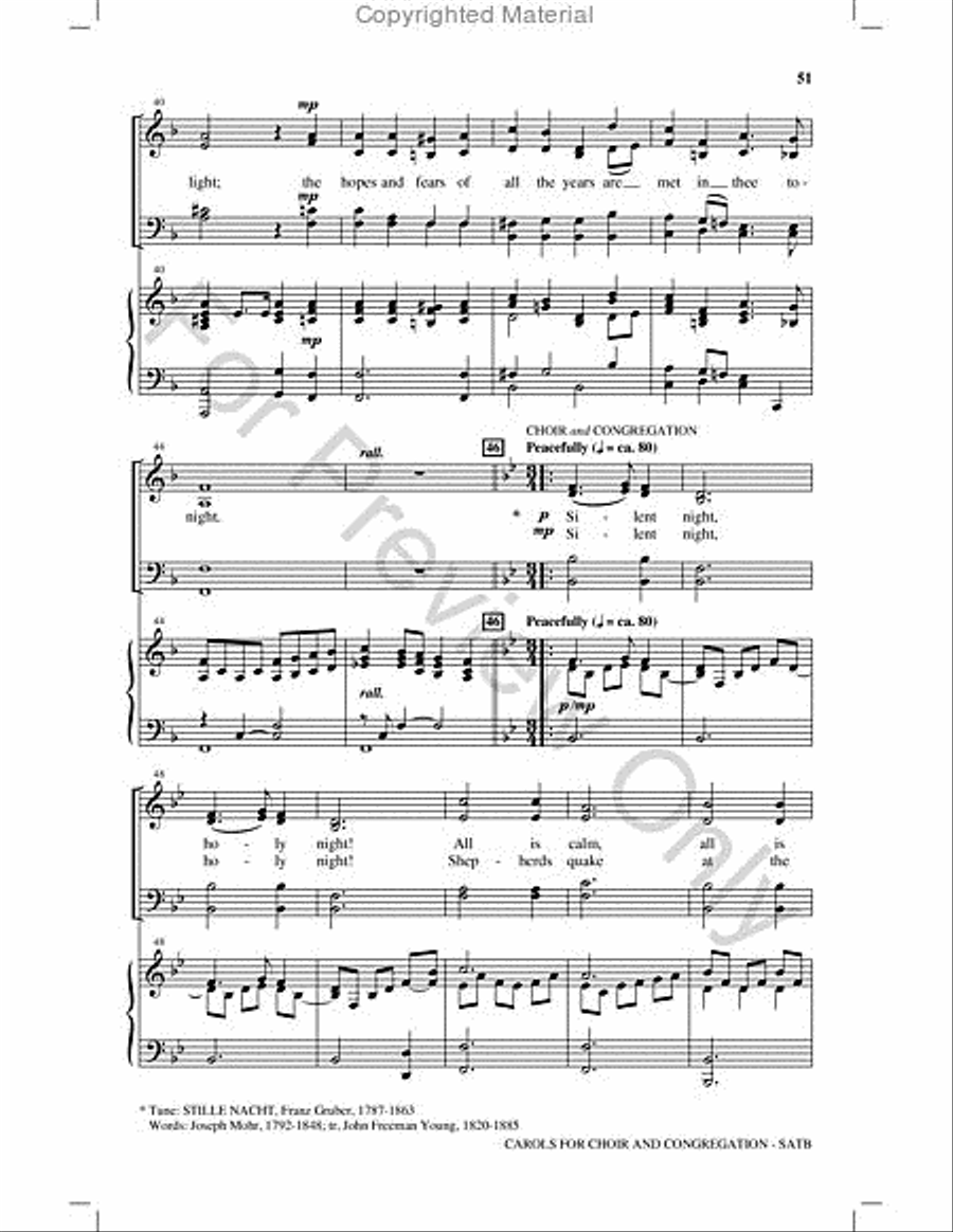 Carols for Choir and Congregation Choir scores gallery preview page 50