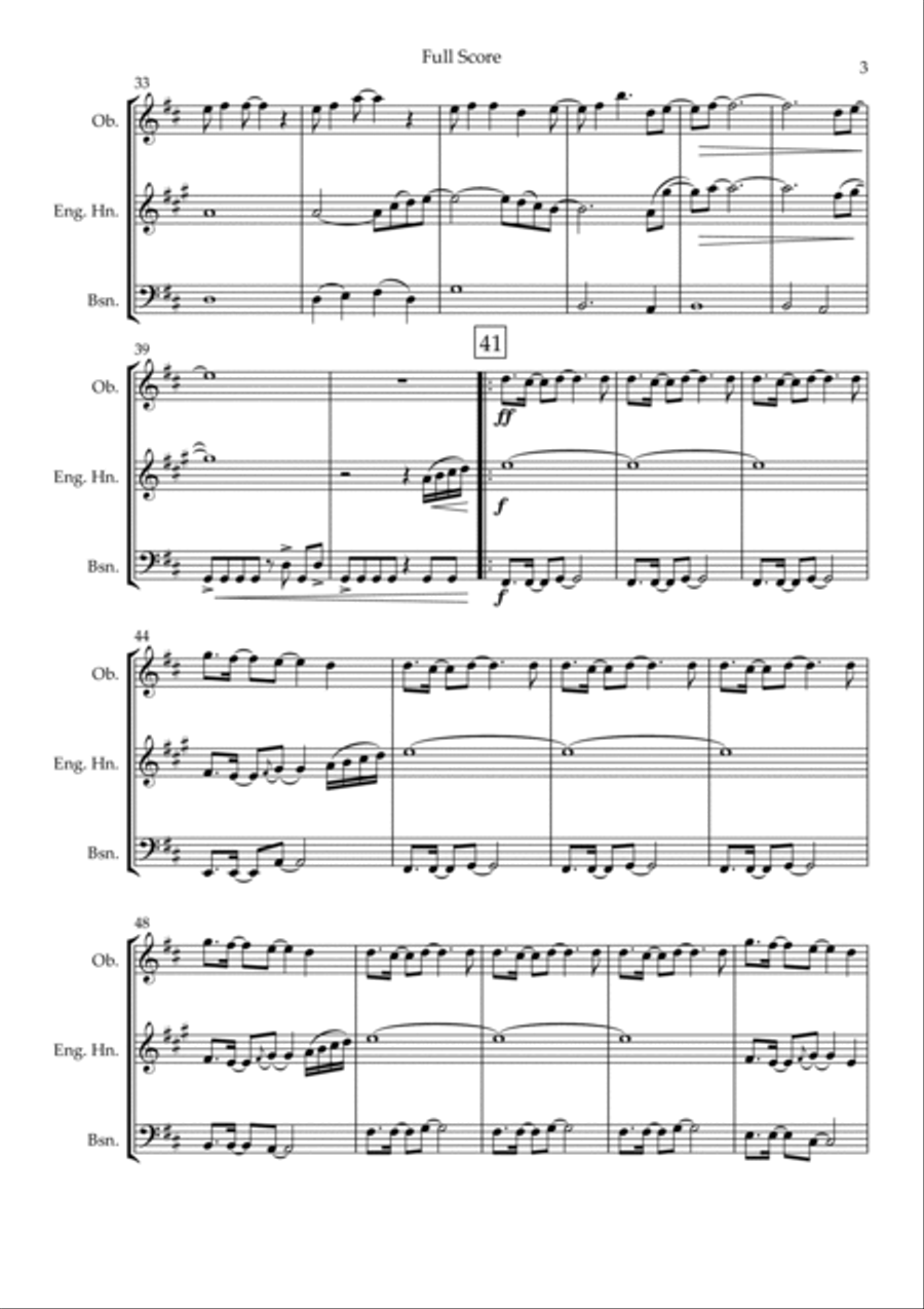 Without You Without You Woodwind Trio scores gallery preview page 3