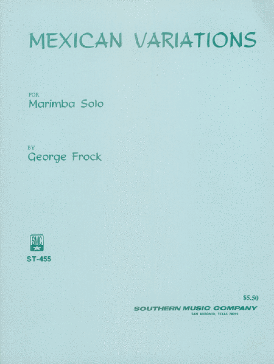 Mexican Variations Marimba scores gallery preview page 1