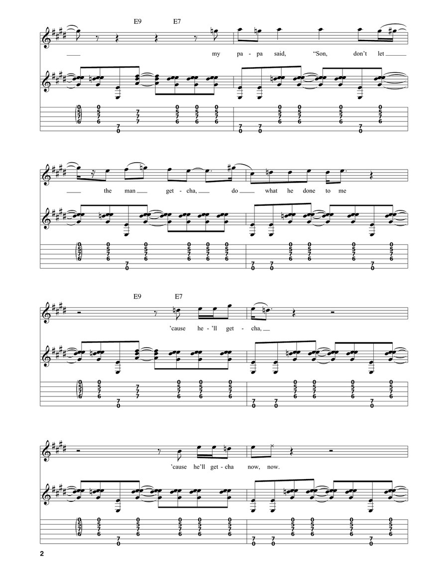 Born On The Bayou Born On The Bayou Acoustic Guitar scores gallery preview page 2