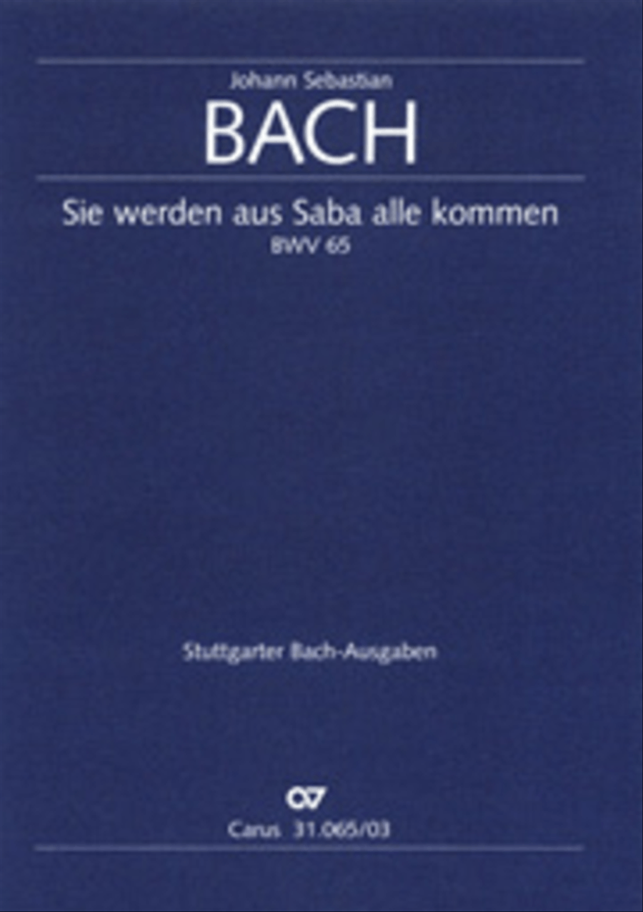 They all shall day come out from Sheba (Sie werden aus Saba alle kommen) TB scores gallery preview page 1