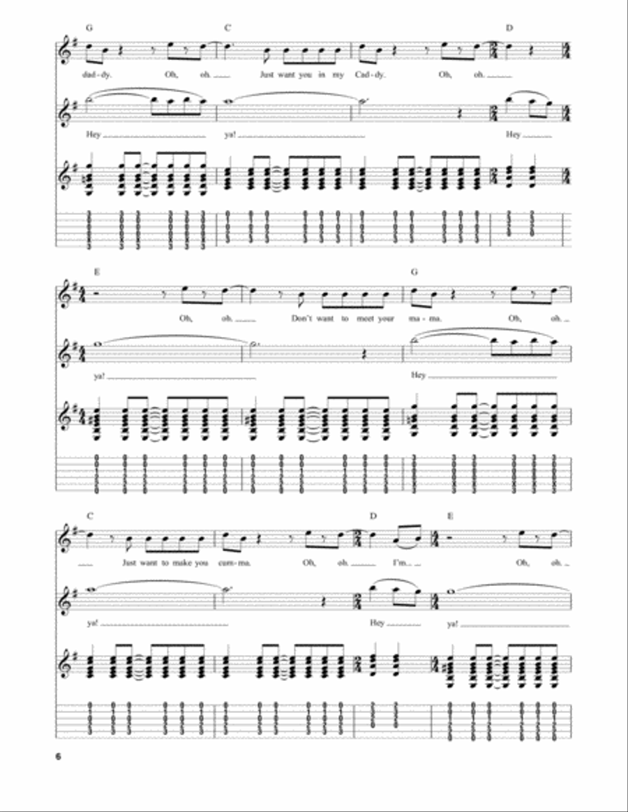 Hey Ya! Hey Ya! Electric Guitar scores gallery preview page 6