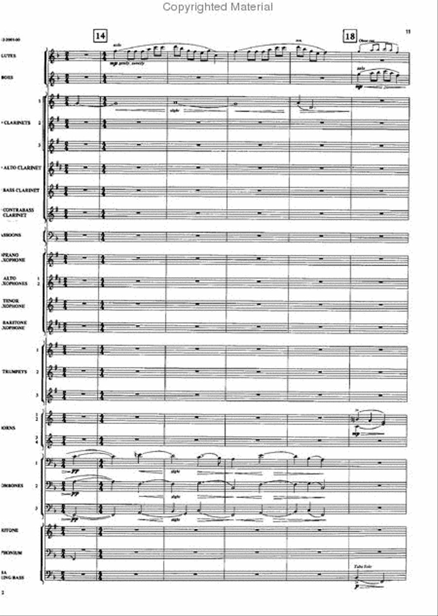 Two Grainger Melodies Concert Band scores gallery preview page 10